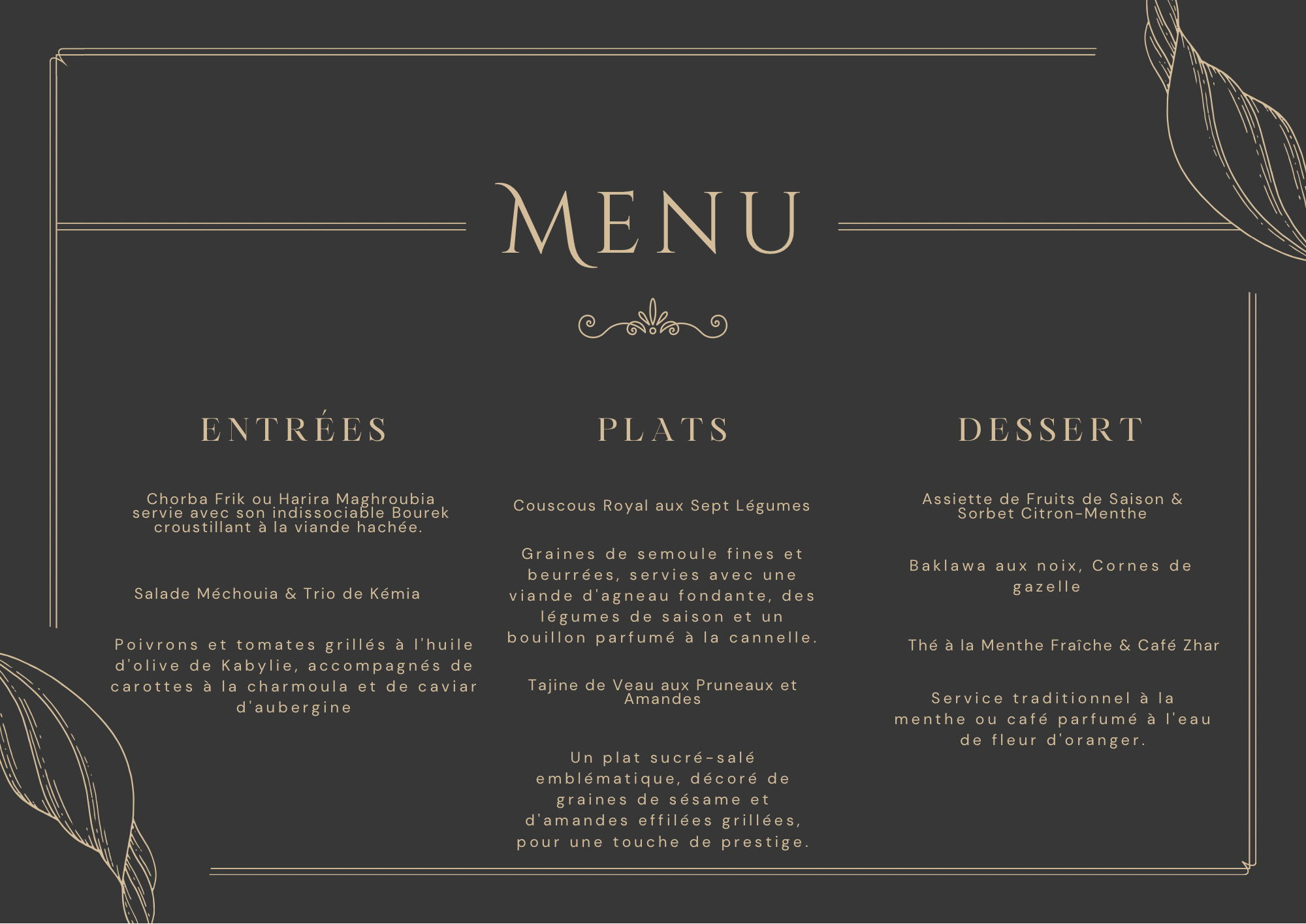 Papeterie — Menus & plans de table : Papeterie de réception élégante et coordonnée. — création Évent Desiign